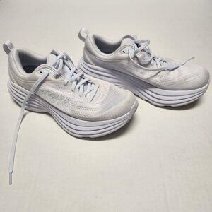 Womens Hoka One One Bondi 8 Running Shoe White Size 8D